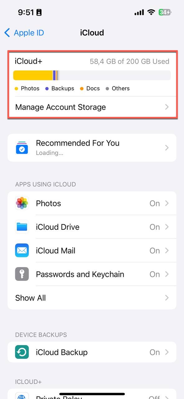 icloud storage breakdown