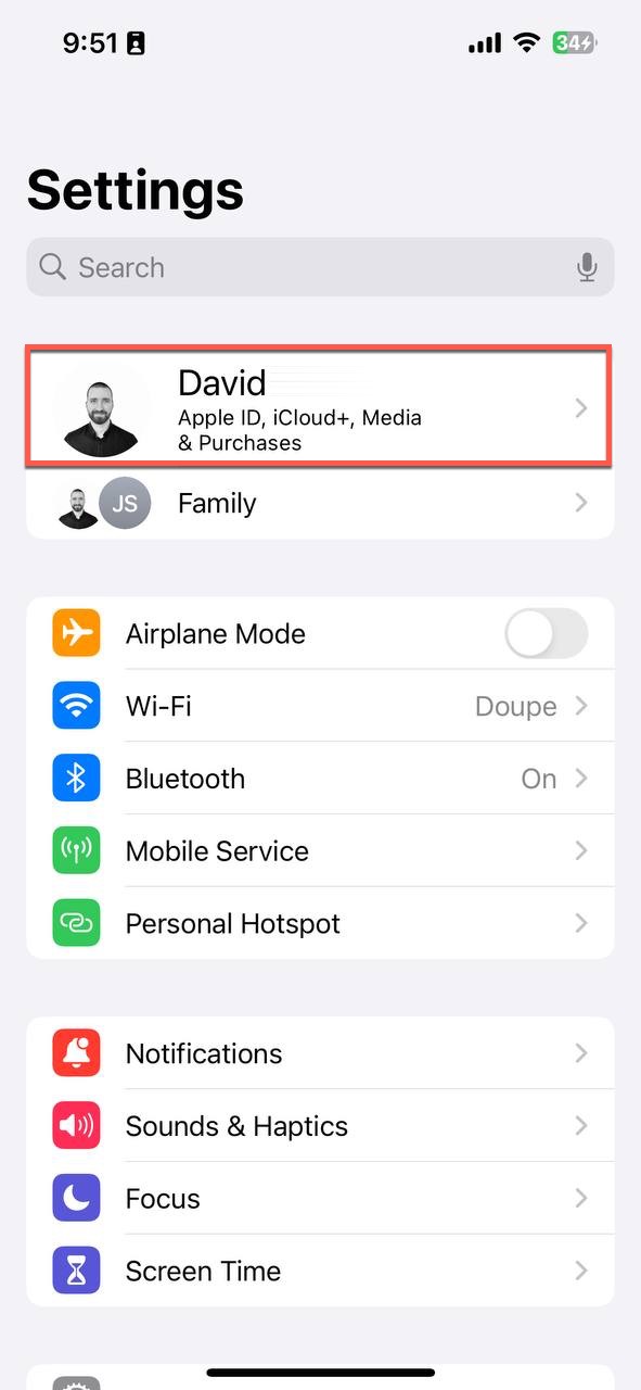 ios icloud settings