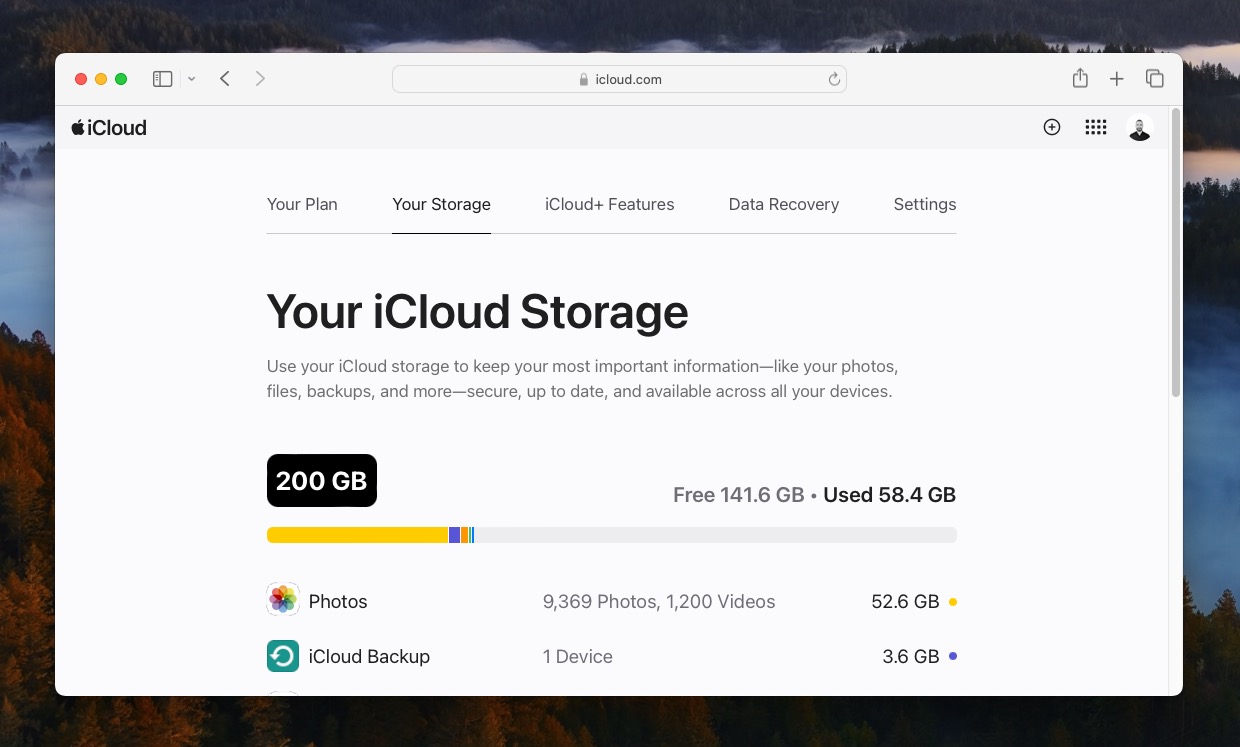 your storage tab