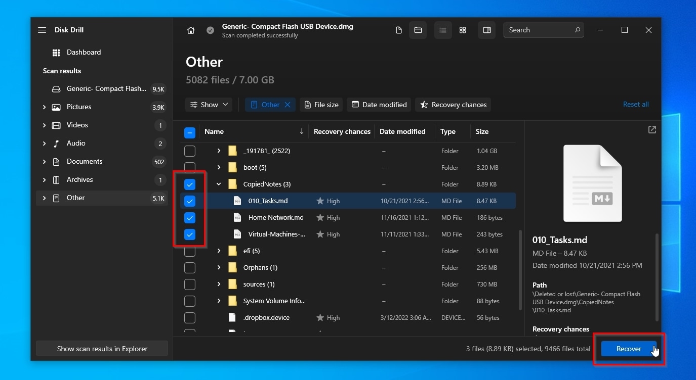 Disk Drill Marking Files For Recovery