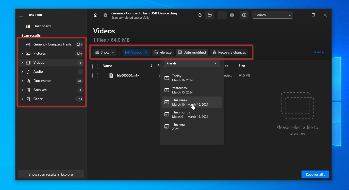 Disk Drill Using Filters And Categories