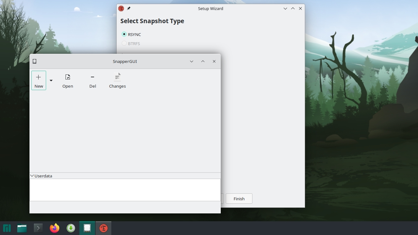 Manjaro SnapperGUI TimeShift