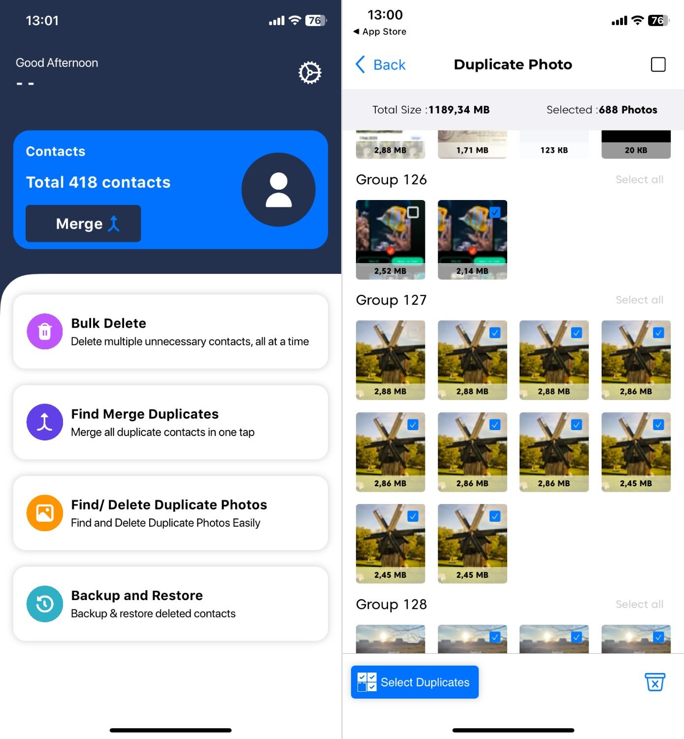 Duplicate Cleaner App