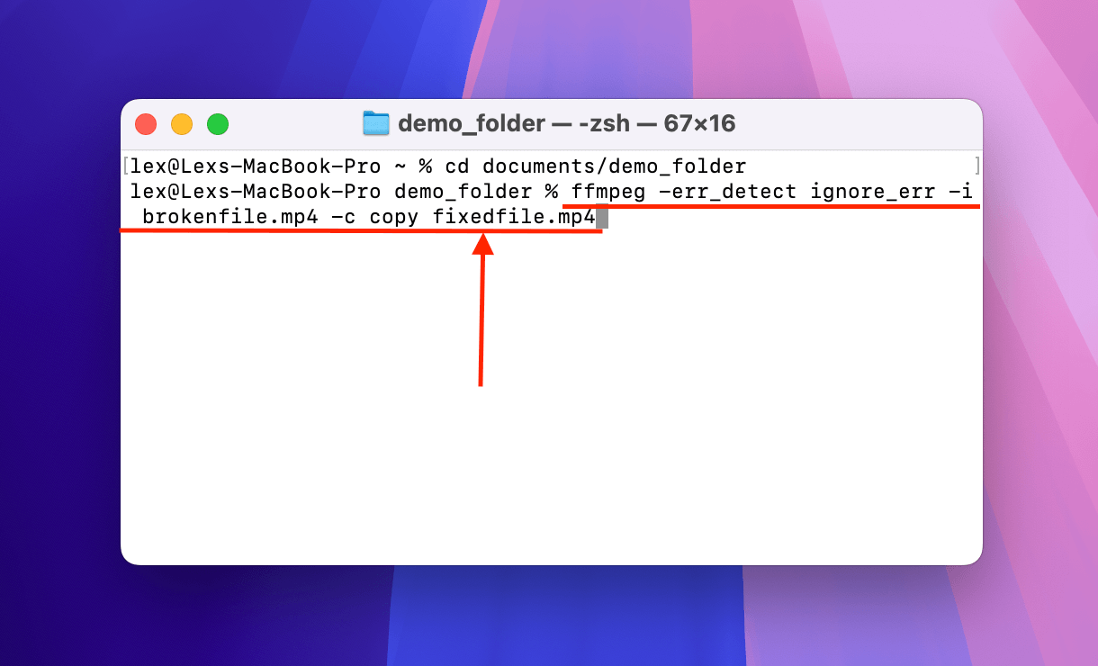 FFmpeg Copy command with parameters to ignore errors