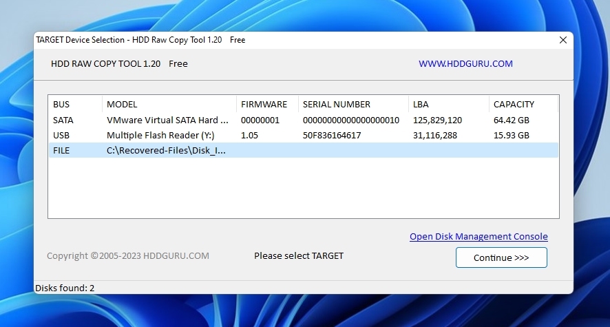 HDD Raw Copy Tool