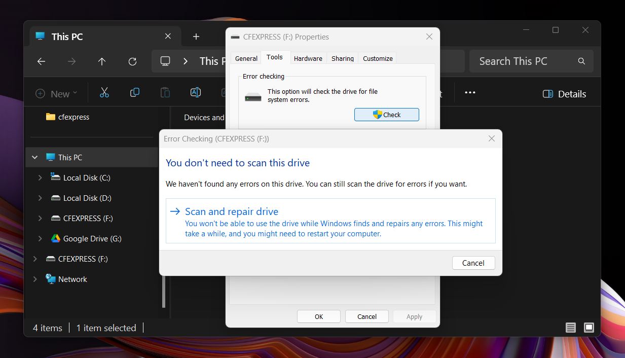 Error checking tool