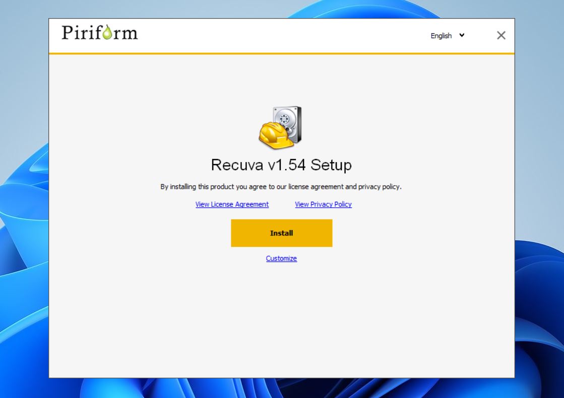 Install Recuva