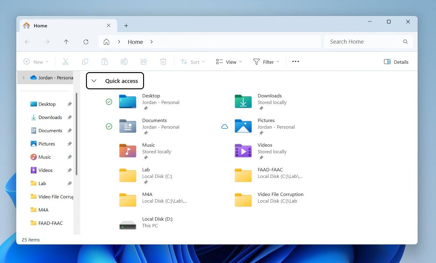 Opening File Explorer.