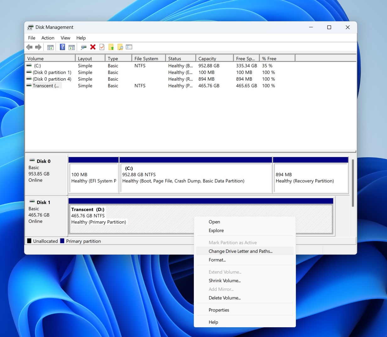 Change Drive Letter and Paths…