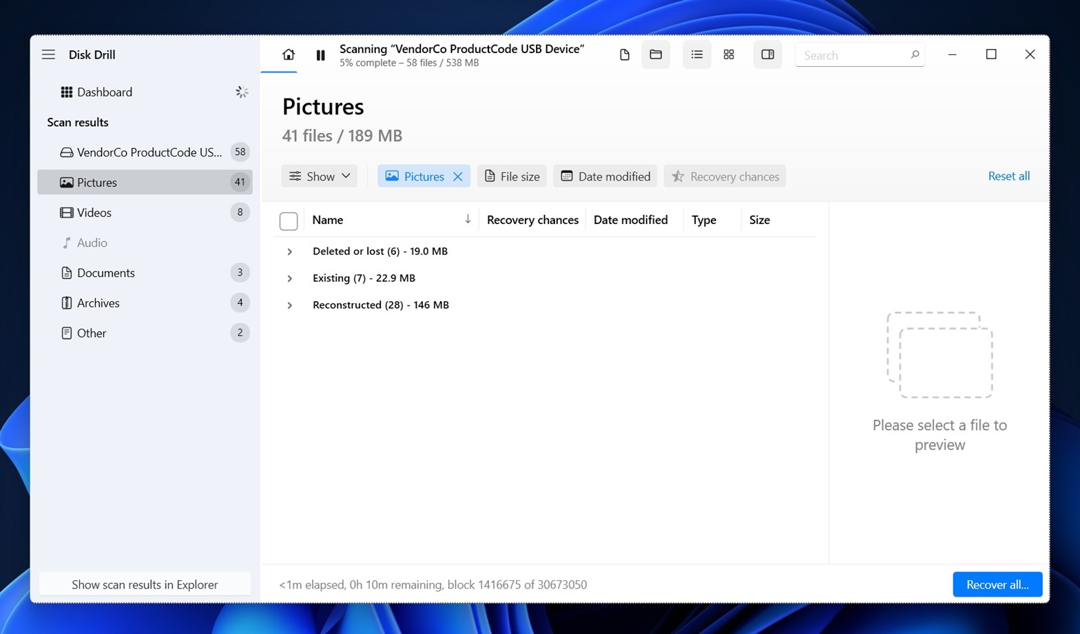 Deleted or Lost, Existing, and Reconstructed