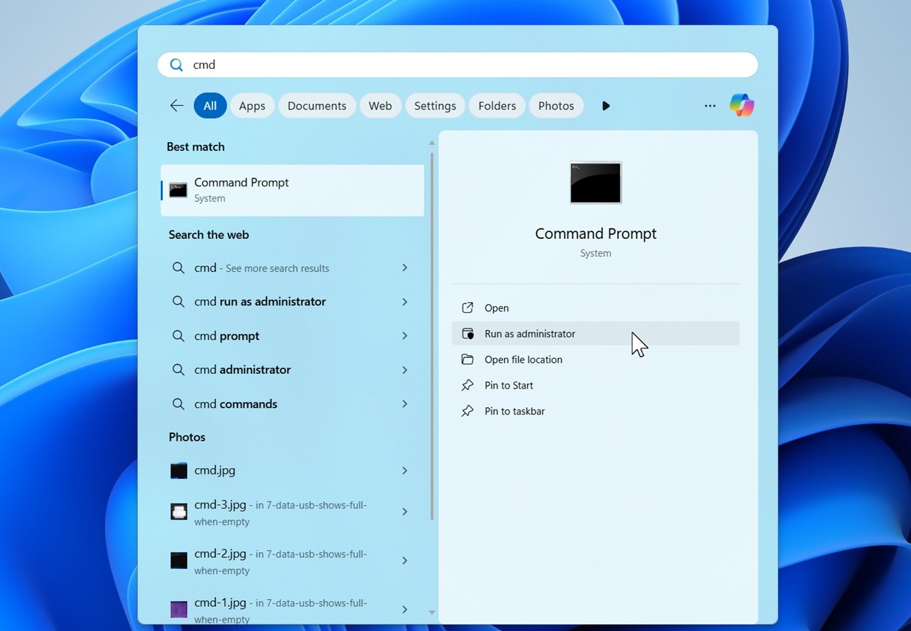 Run Command Prompt as Administrator
