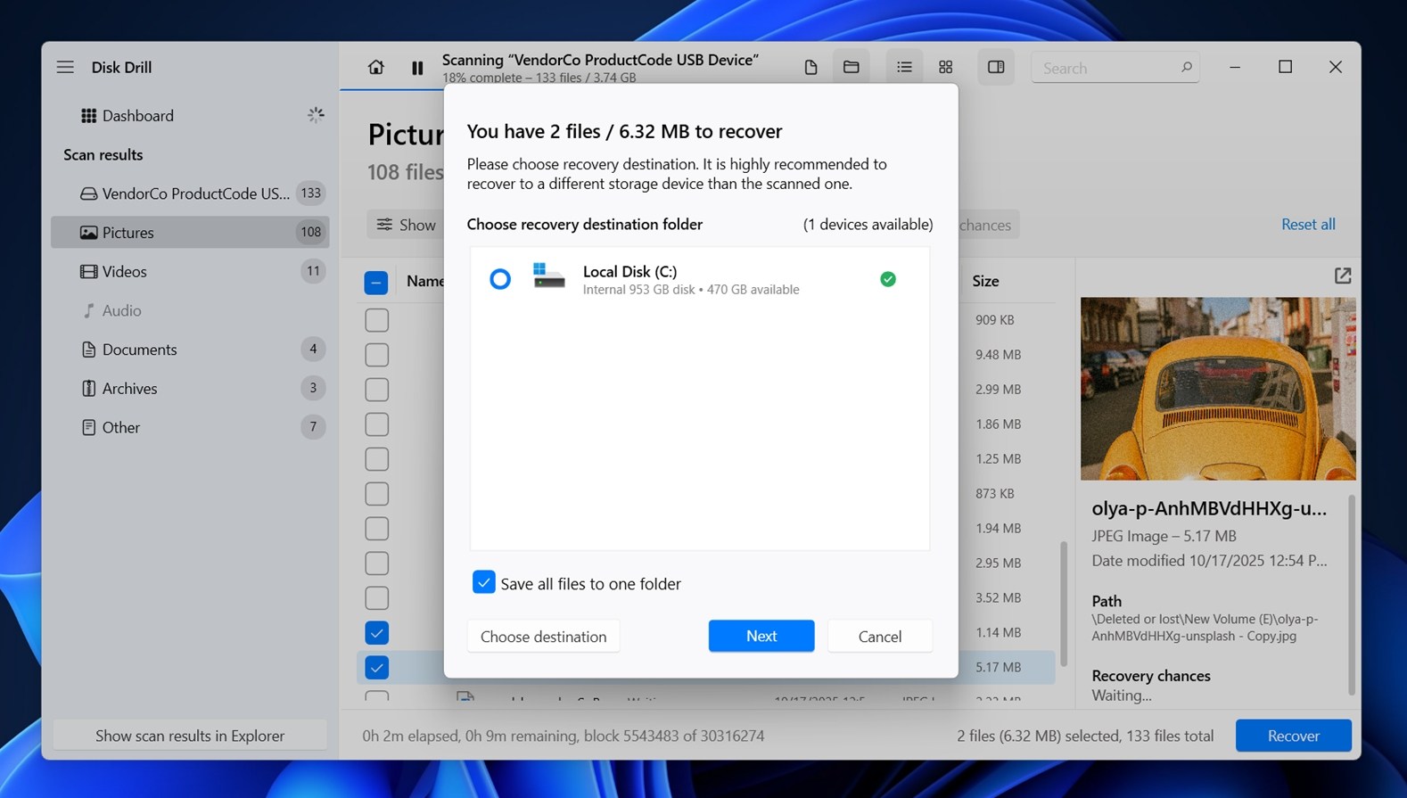 Choose a destination
