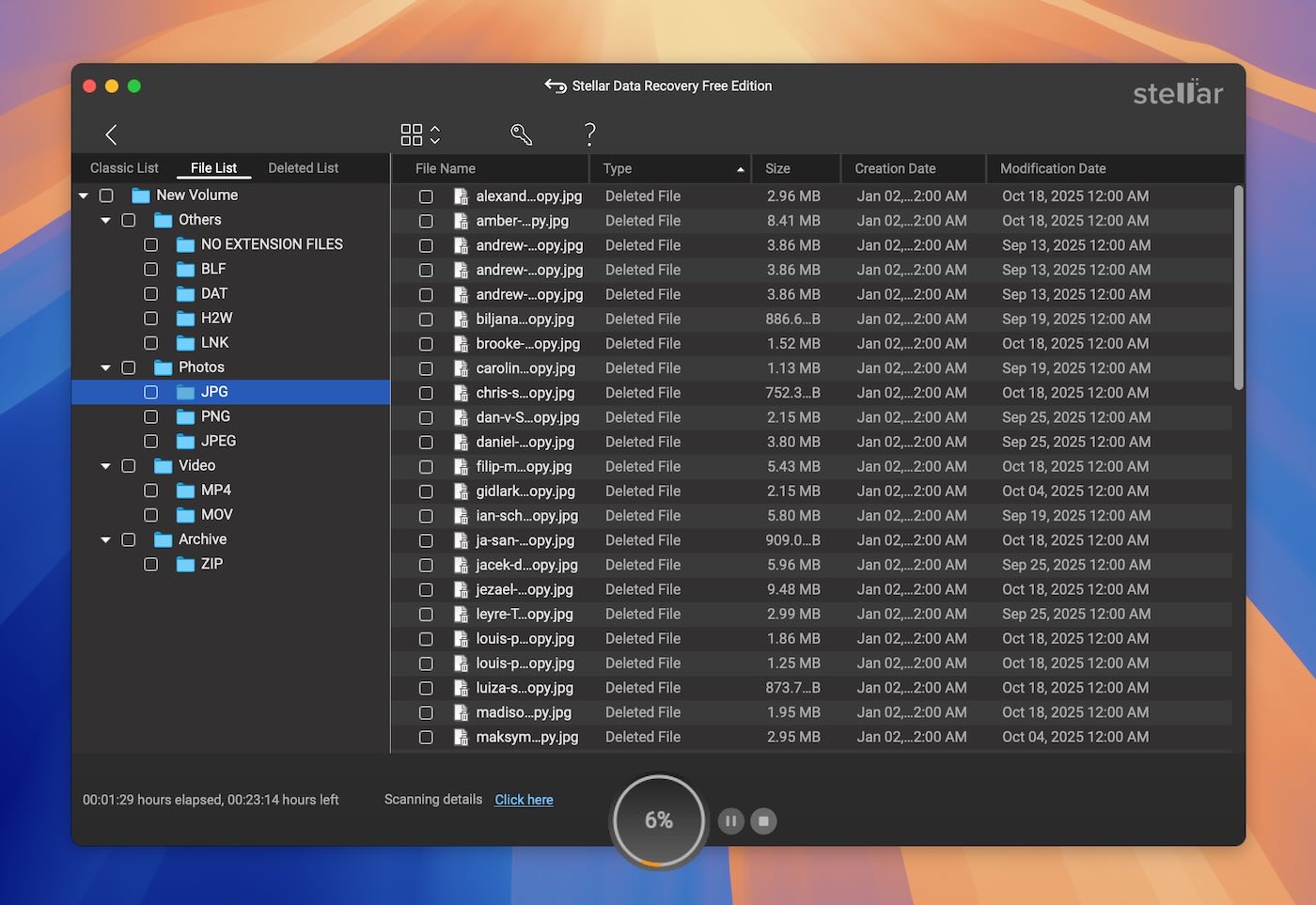 Stellar Data Recovery