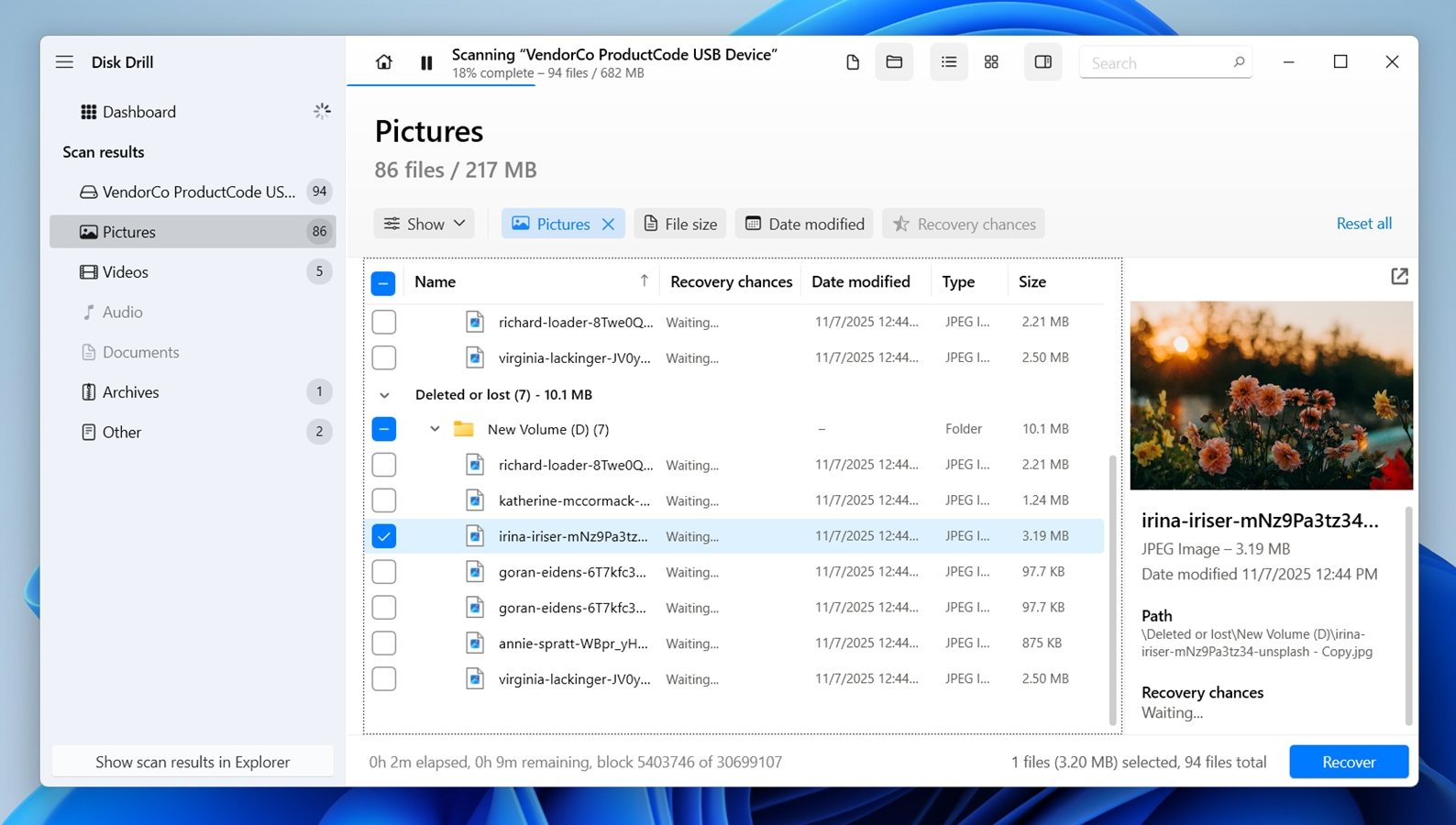 Click any file to preview