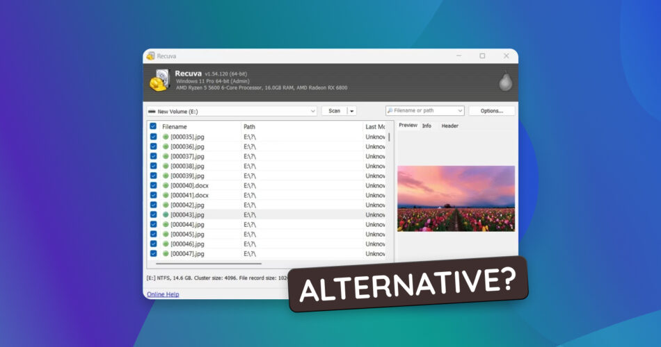 Recuva Alternatives for Windows