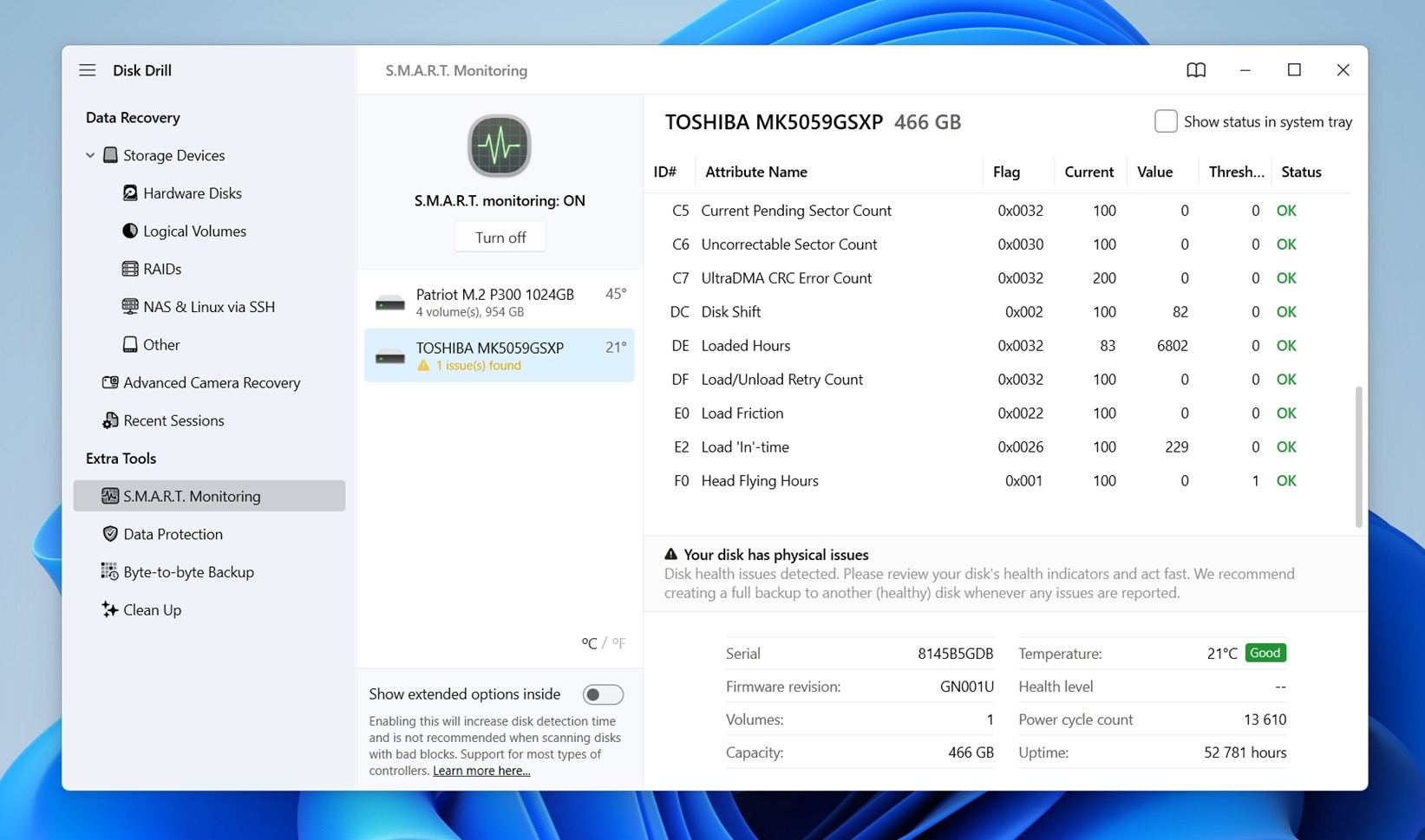 S.M.A.R.T. Monitoring 