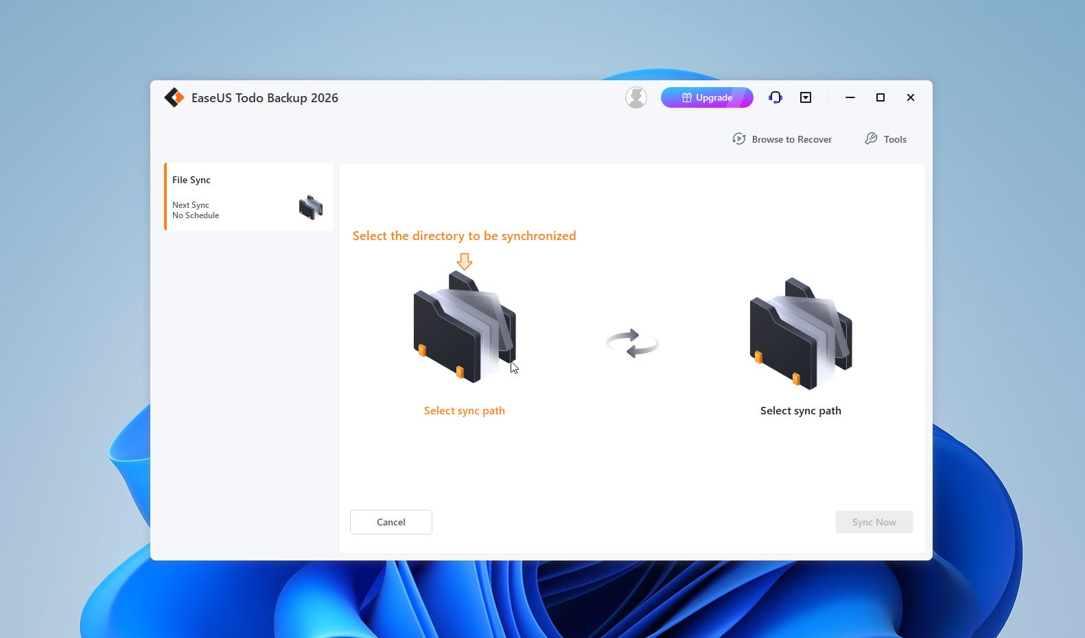 EaseUS Todo Backup interface on Windows