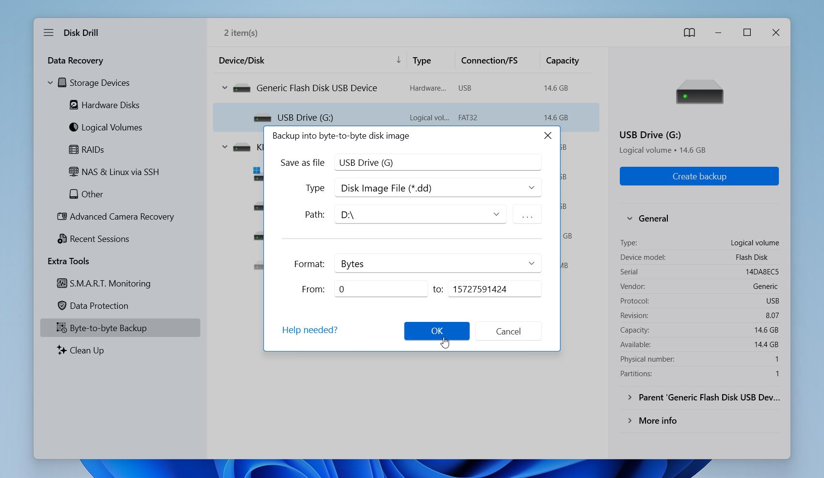 Disk Drill data recovery software interface