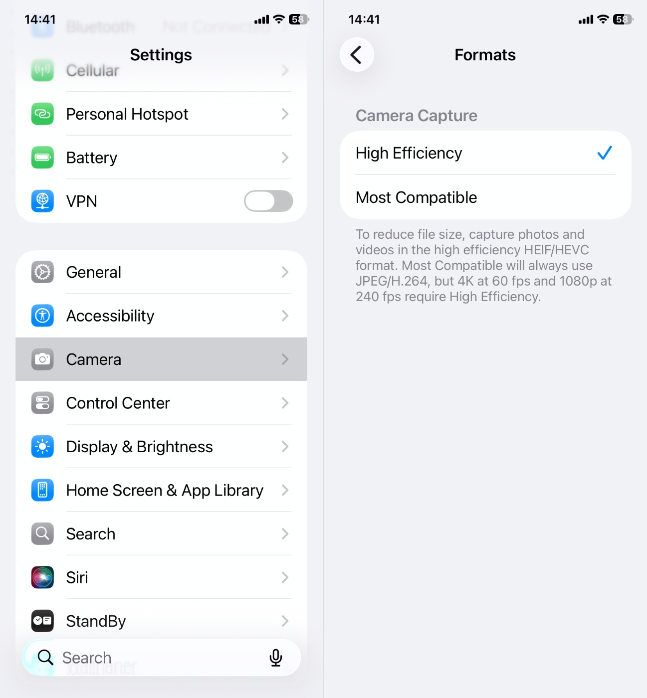 High Efficiency mode