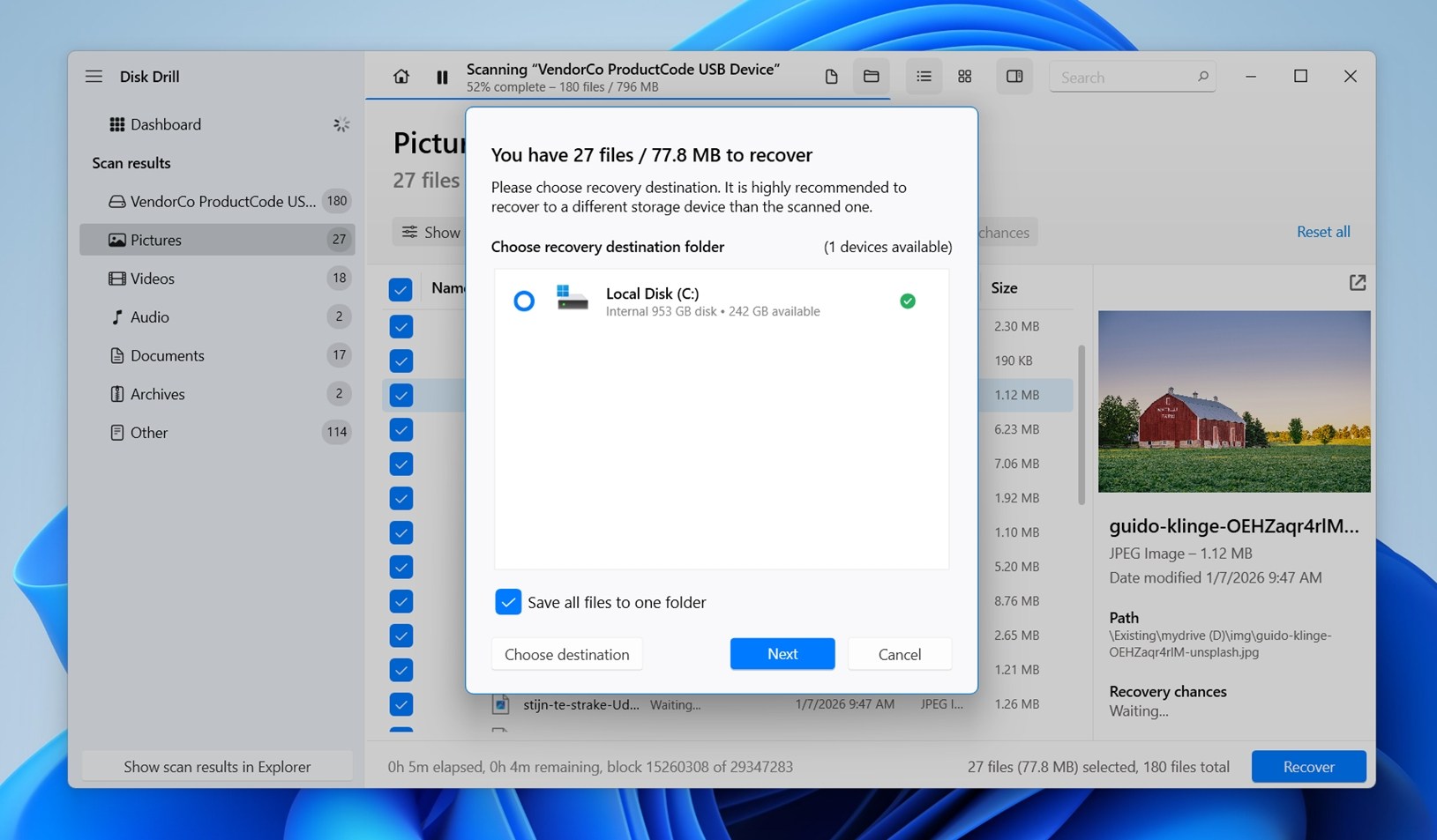 Specify the location
