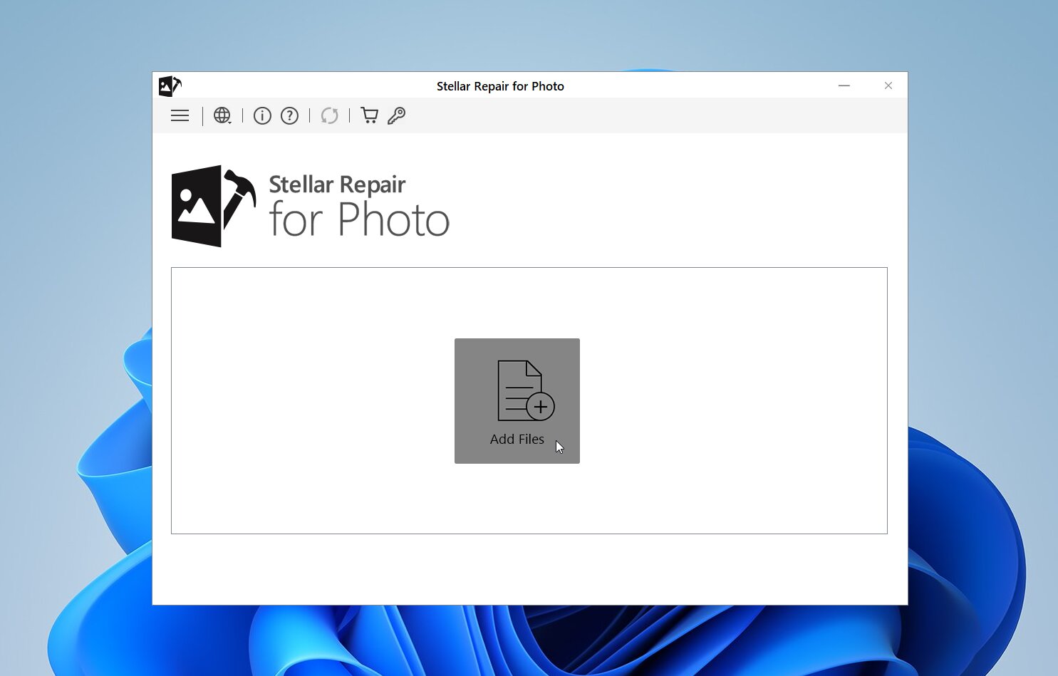 Stellar Repair for Photos add files you want to recover