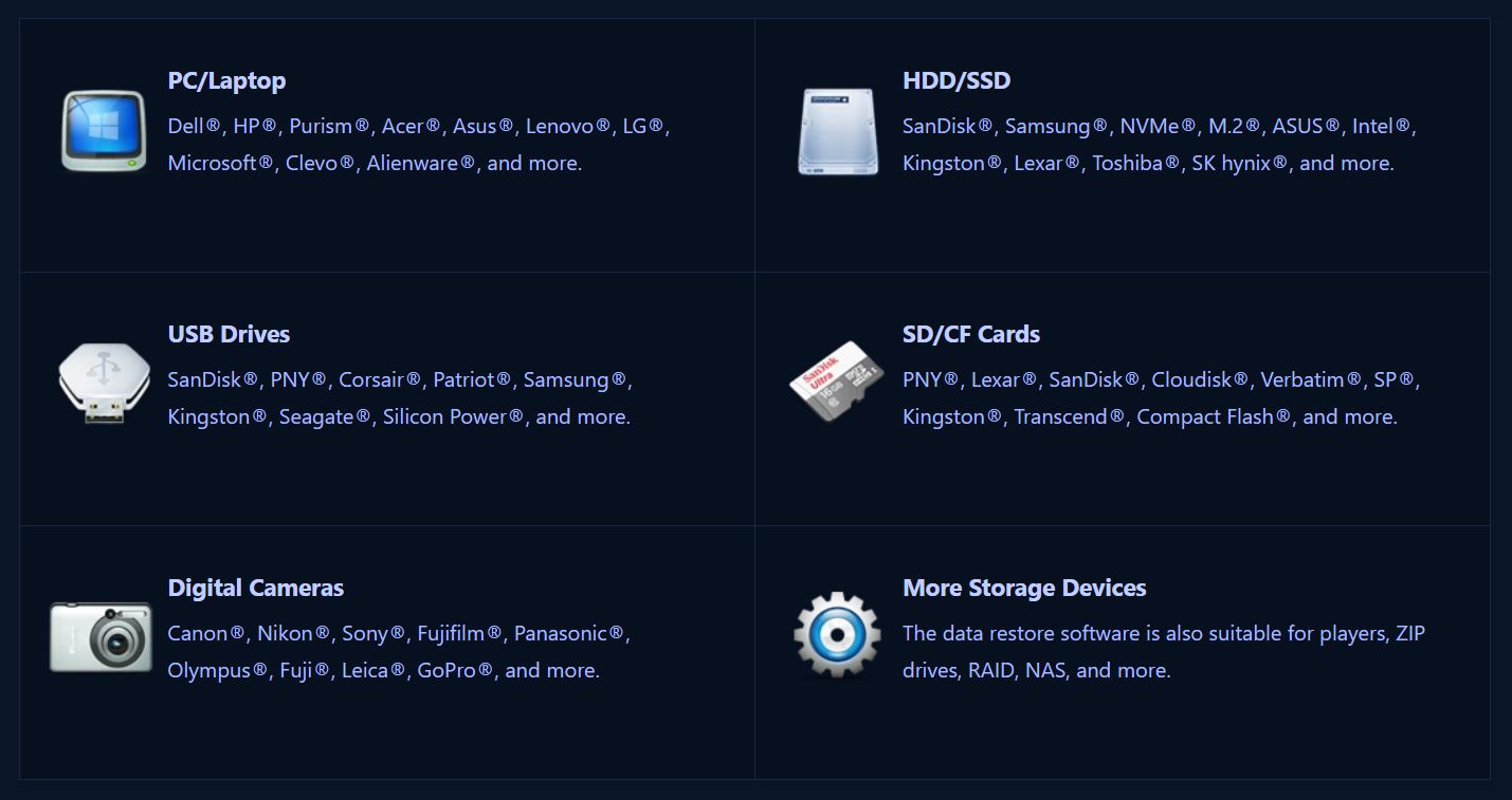 iBeesoft supported devices