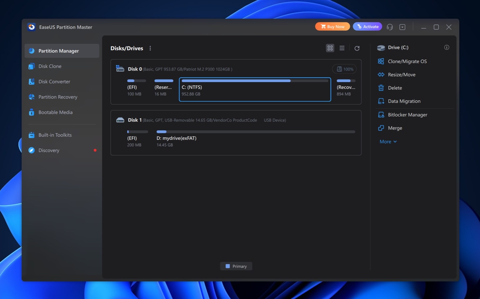 EaseUS Partition Master