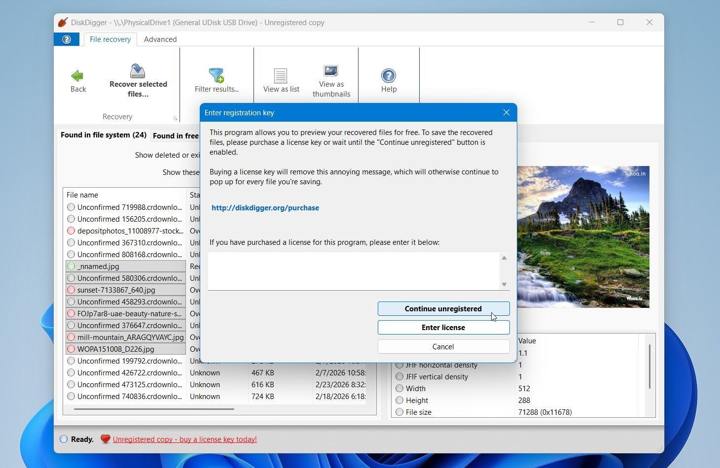Disk Digger save files