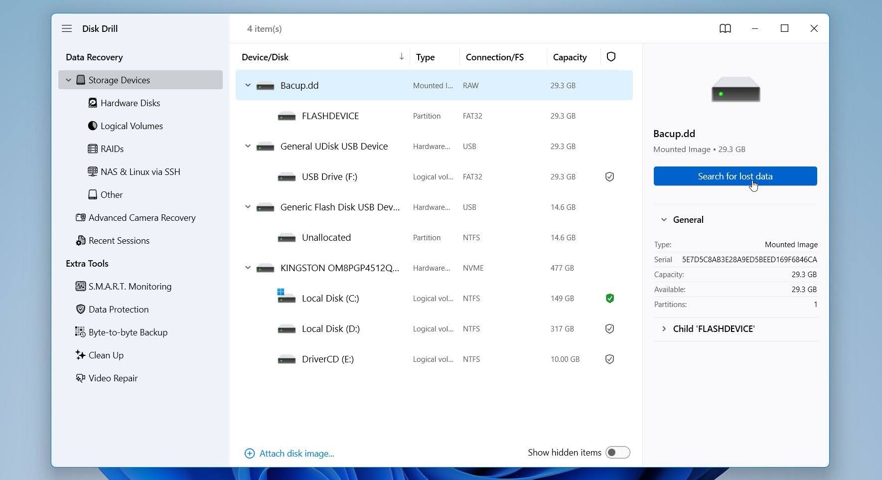Disk Srill Search for lost data