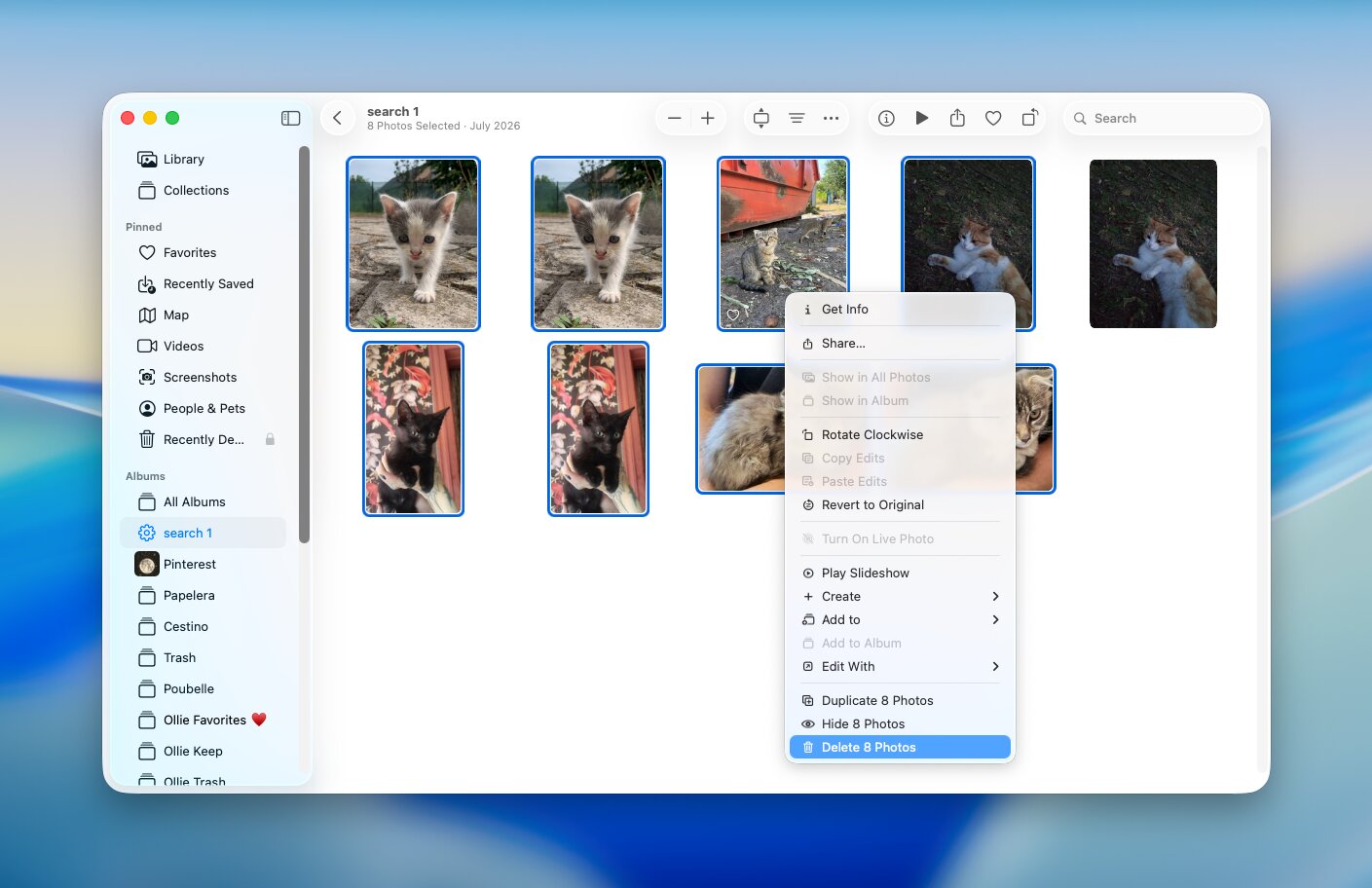 Select and delete duplicate photos on a Mac