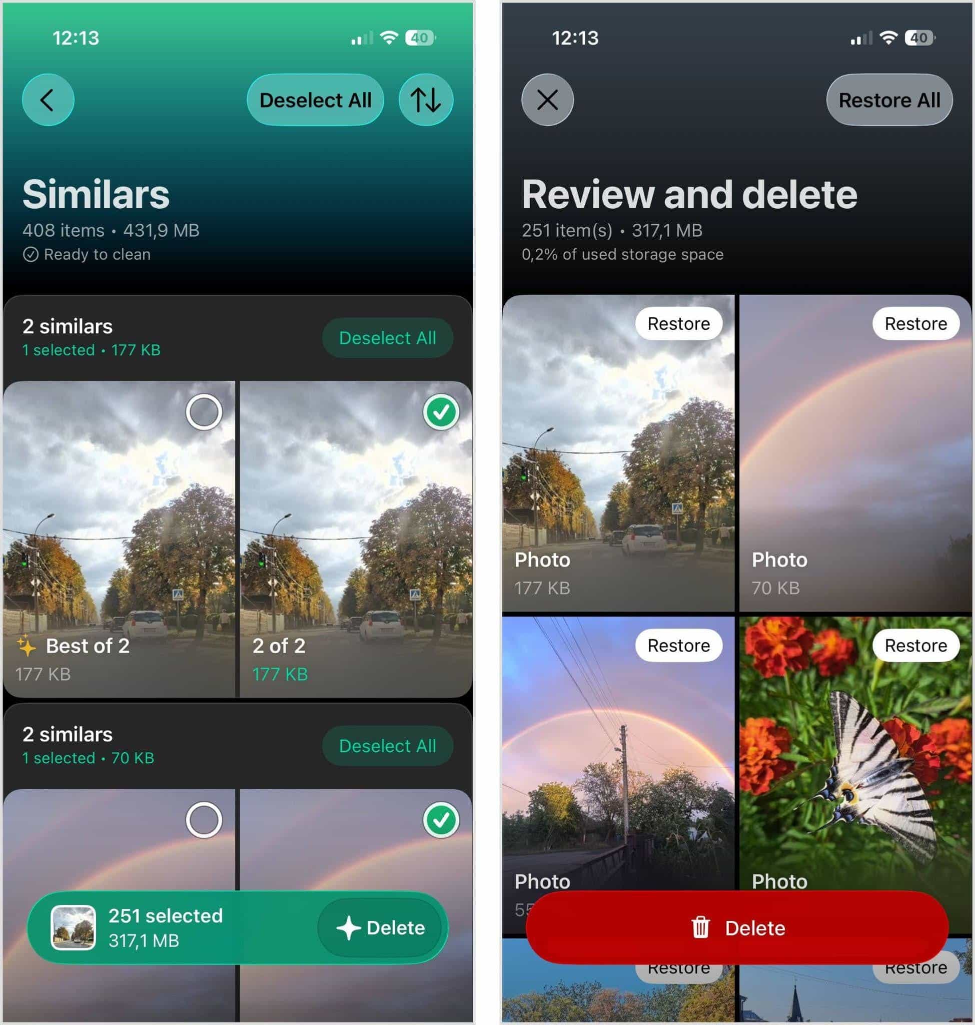 Clear duplicates and similar photos with Clever Cleaner