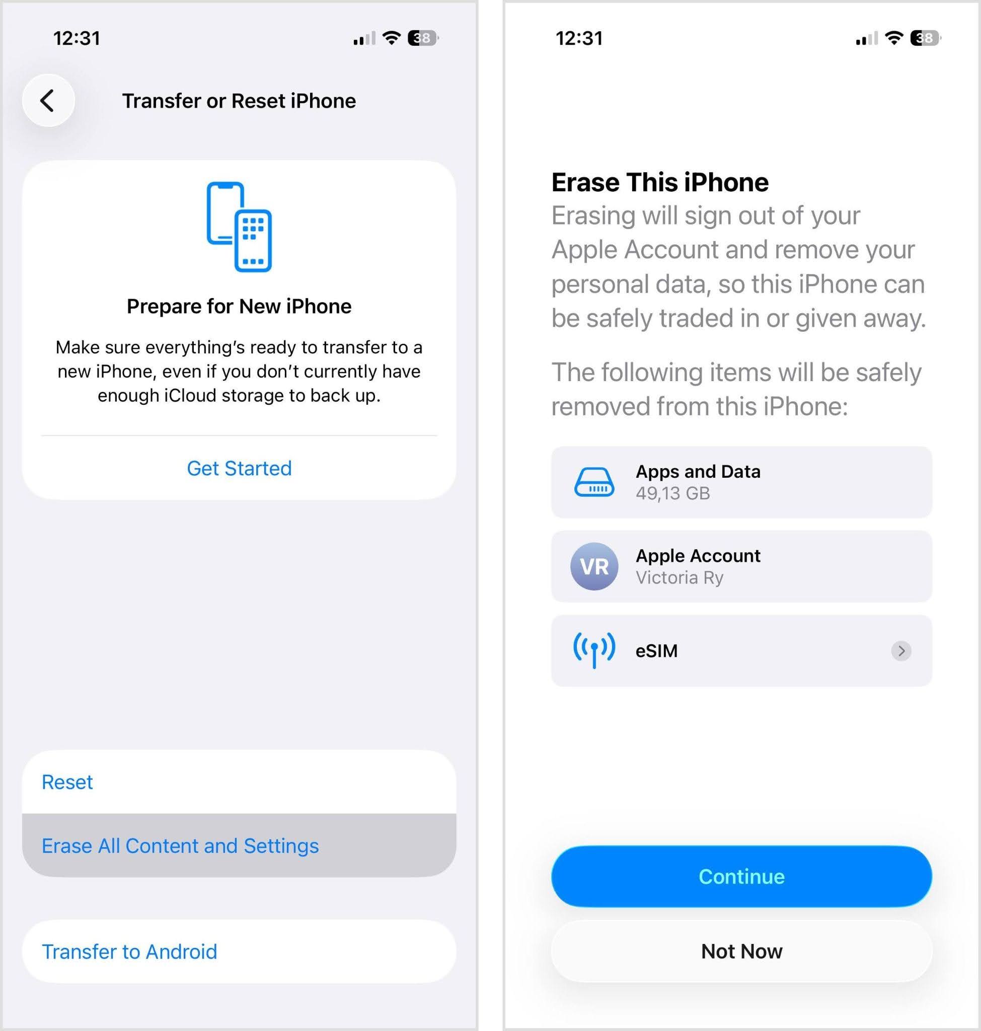 Reset your iPhone