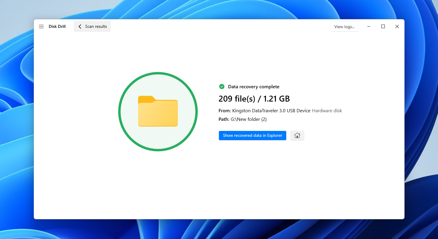 success recovery from canon sd card