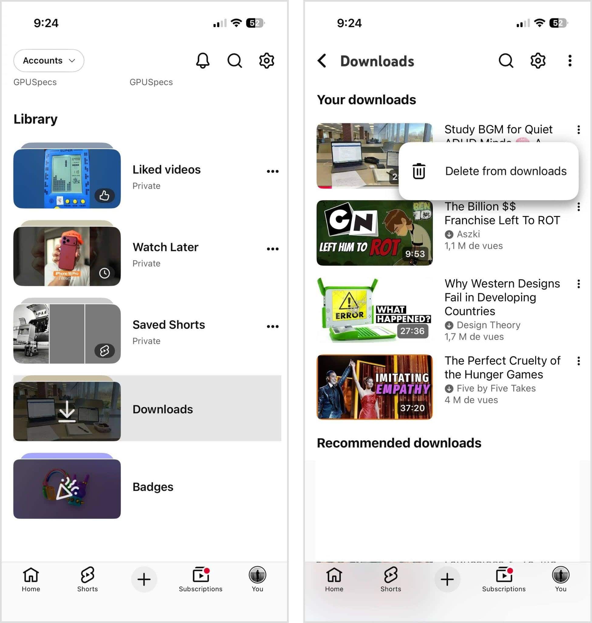 Clear downloaded content