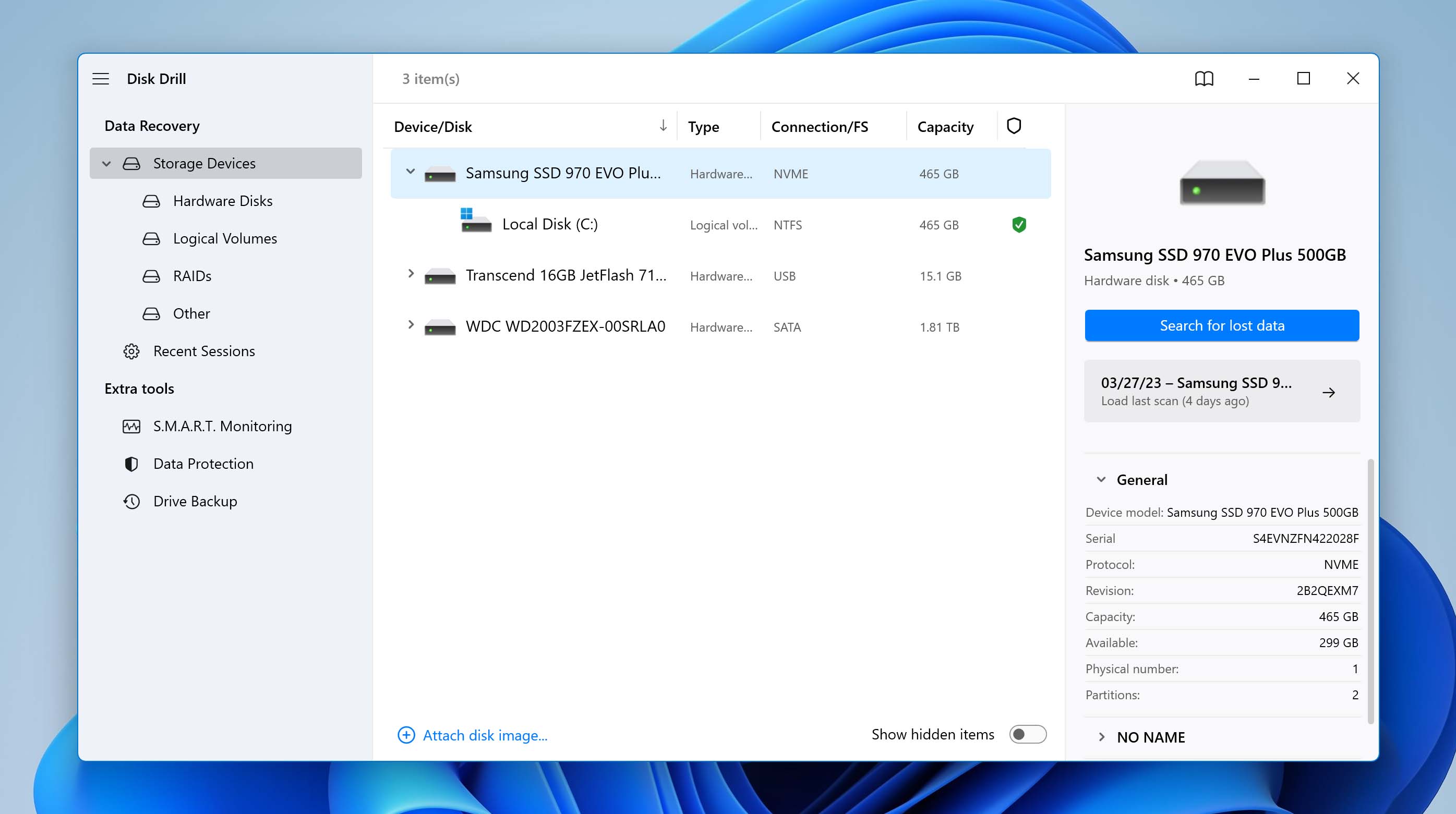 Image showcasing how to choose the location and start scanning for files deleted from the Recycle Bin using Data Recovery Software